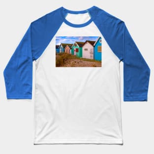 Beach Huts Hengistbury Head Bournemouth Dorset UK Baseball T-Shirt